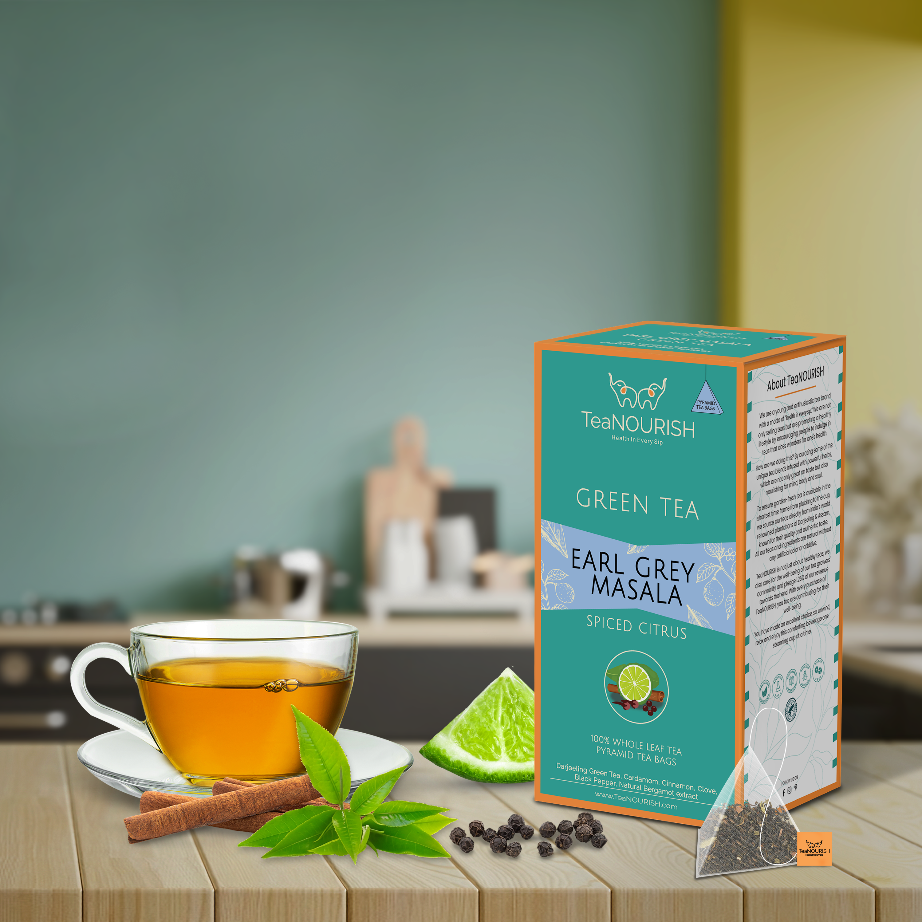 Earl Grey Masala Green Tea - 20 Tea Bags