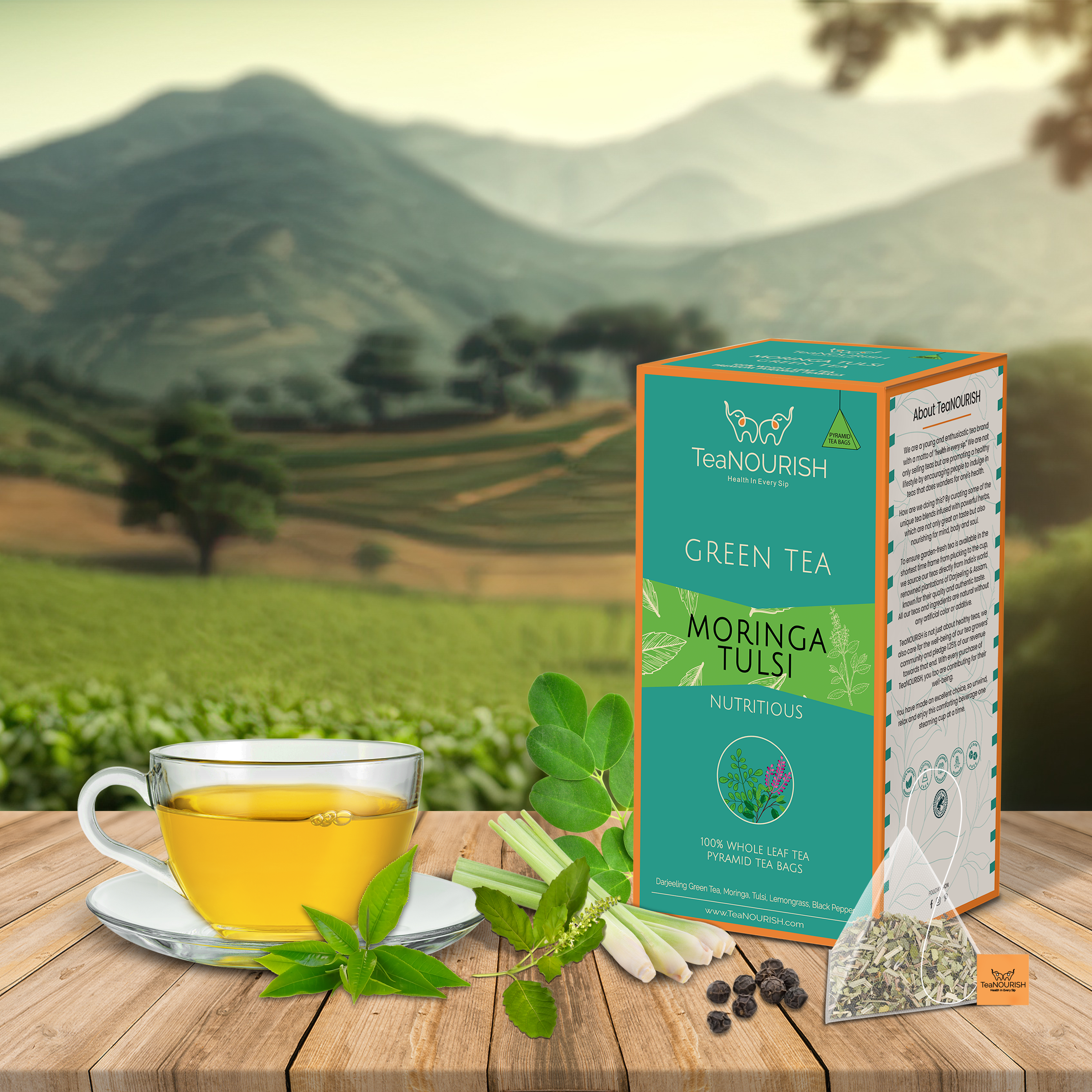 Moringa Tulsi Green Tea - 20 Tea Bags